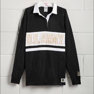 ❌SOLD❌ NWT🇺🇸VS PINK NATION 🇺🇸Army Rugby Shirt*Limited edition* (small)